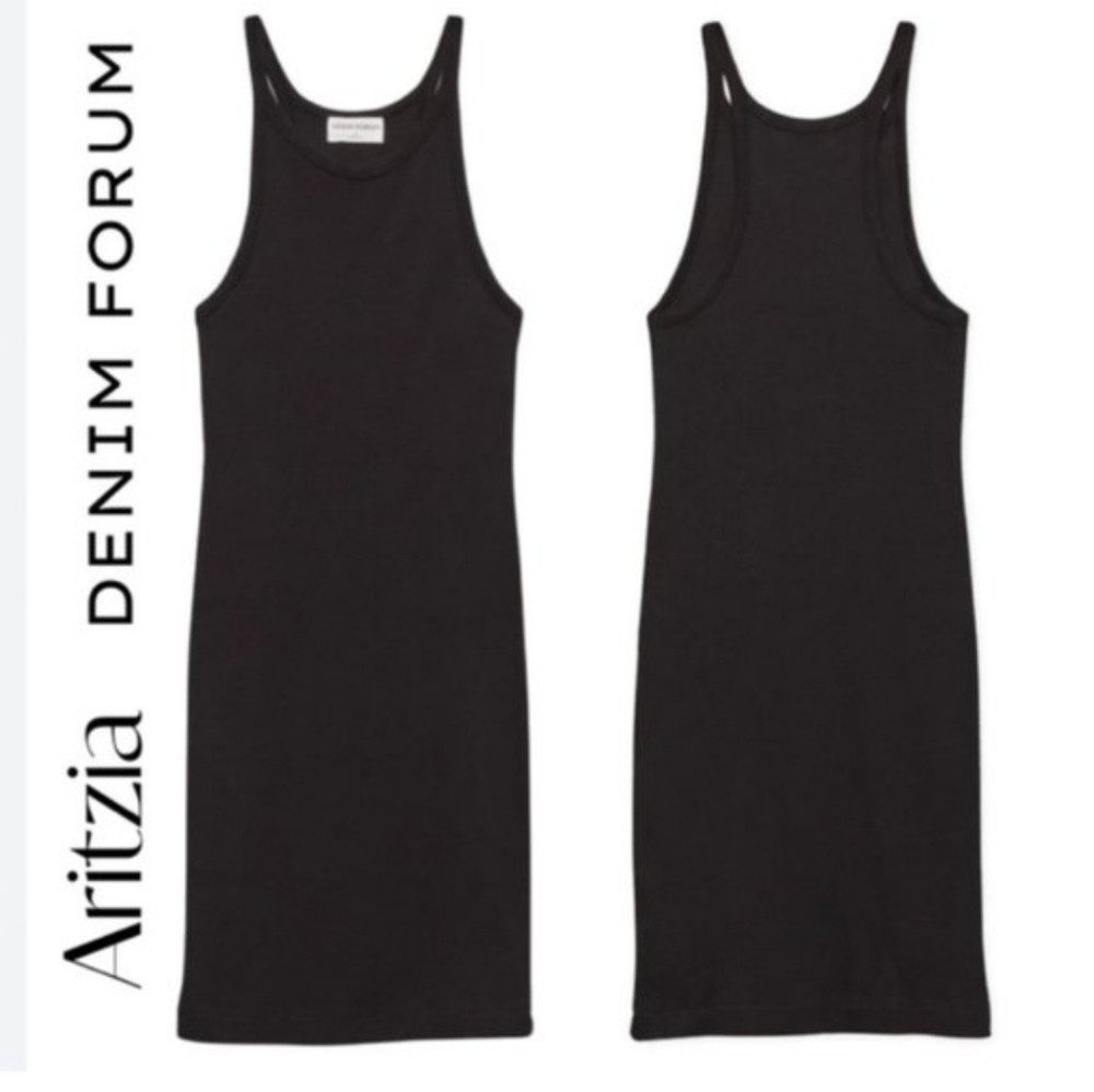 Denim Forum Black Tank Midi Dress